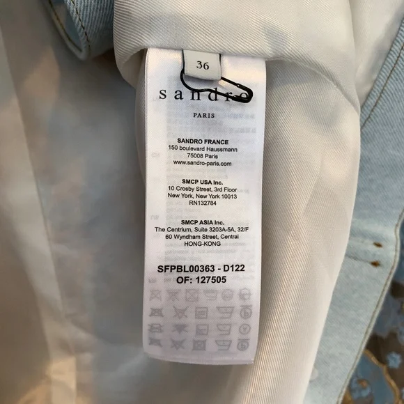 Sandro Blue and Gold Ori Jacket - Picture 12 of 14